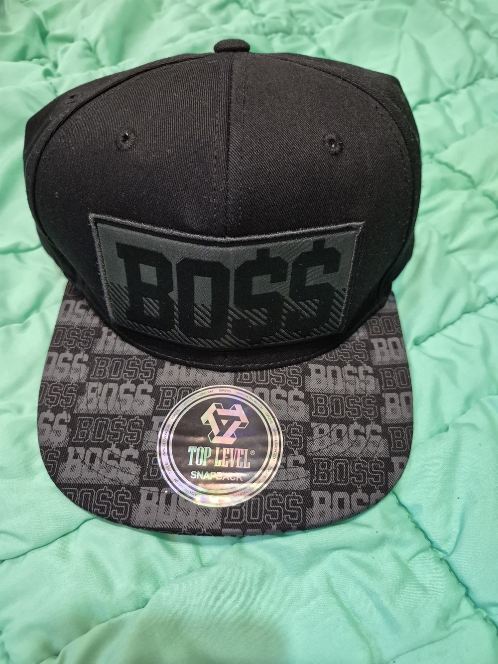 Top Level BOSS Black Snapback Hat